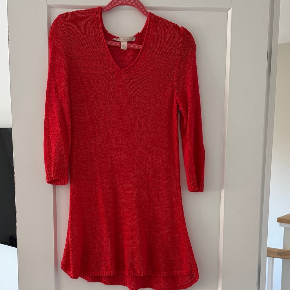 Red V-Neck Sweater